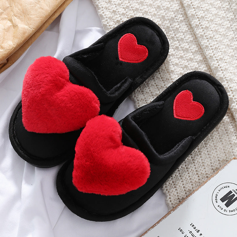 Cute and Cozy Fluffy Winter Slippers – Warm Home Shoes for Valentine’s Day