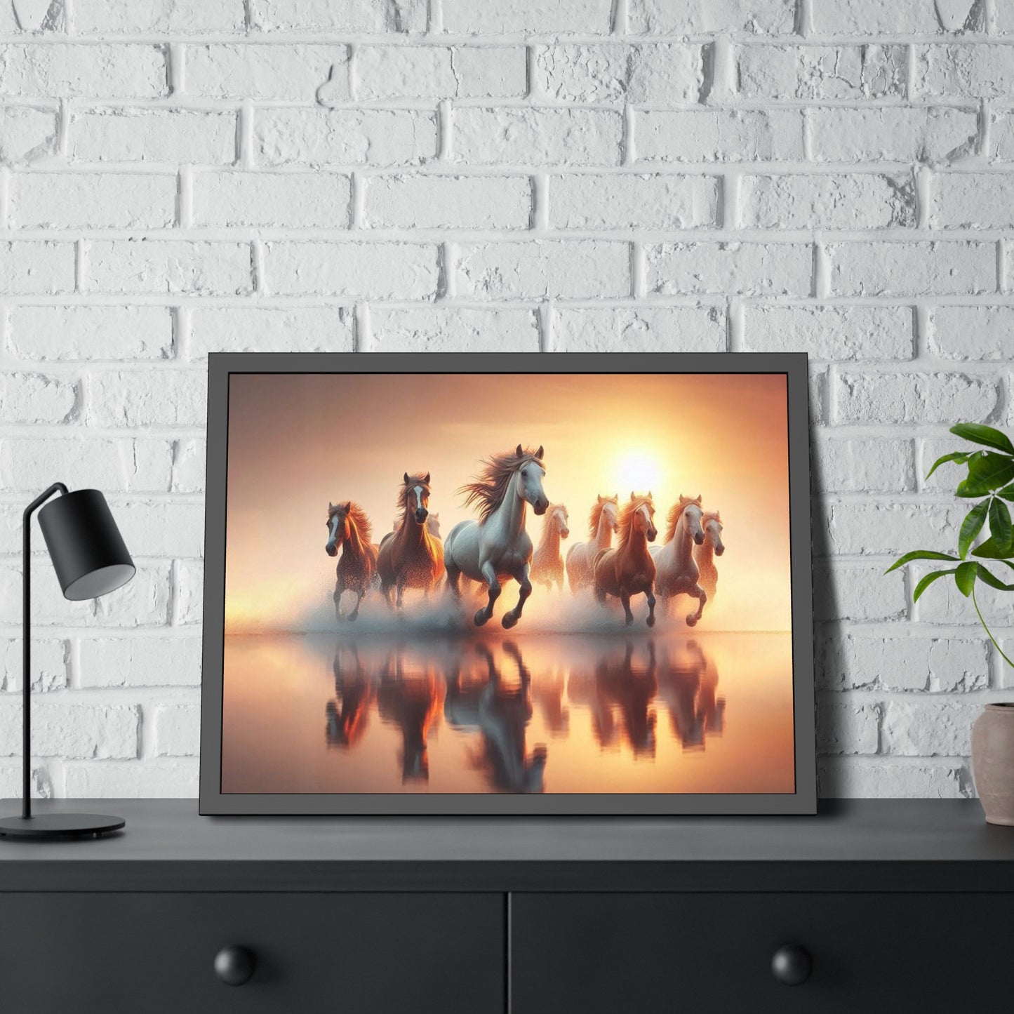 Horses Framed Paper Poster