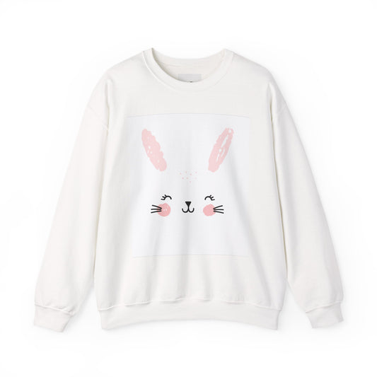 0. Cute Bunny Sweatshirt - Cozy Women's Crewneck, Perfect for Easter, Animal Lovers, Gifts, Spring Style, Everyday Comfort