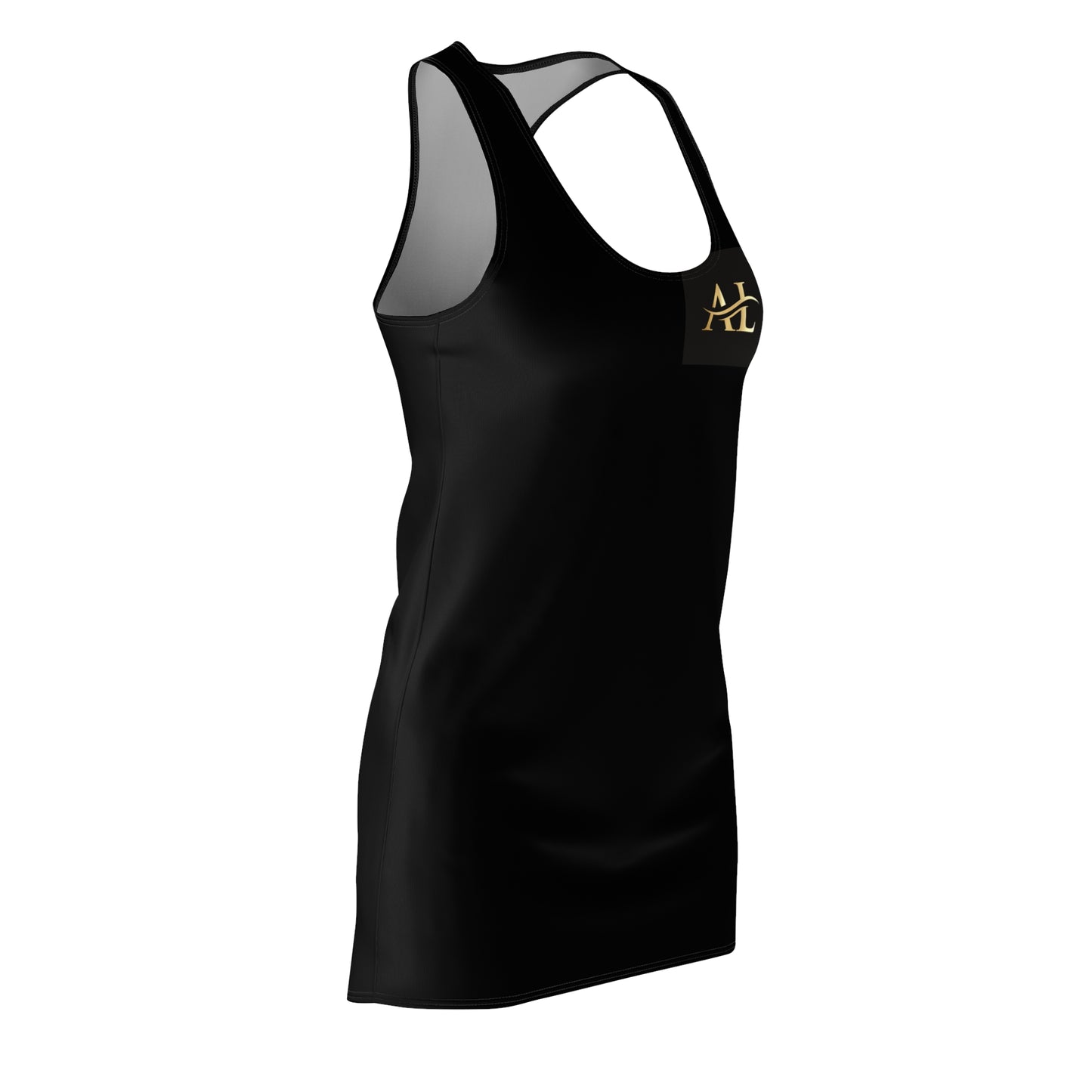 0. Chic Women's Racerback Dress - Bold Graphic Design, Casual Wear, Summer Dress, Gift for Her, Workout Apparel, Beach Day