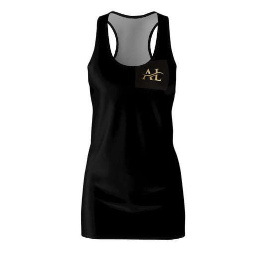 0. Chic Women's Racerback Dress - Bold Graphic Design, Casual Wear, Summer Dress, Gift for Her, Workout Apparel, Beach Day