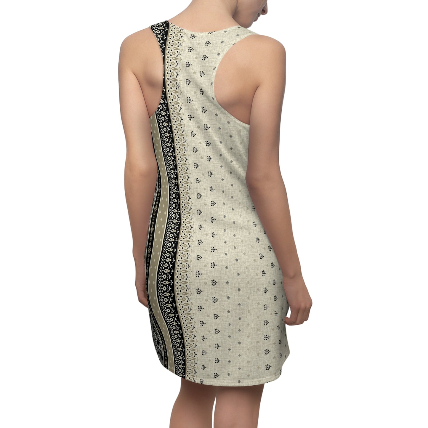 0. Bohemian Racerback Dress, Casual Summer Dress, Beach Cover-Up, Festival Outfit, Vacation Clothing, Everyday Wear