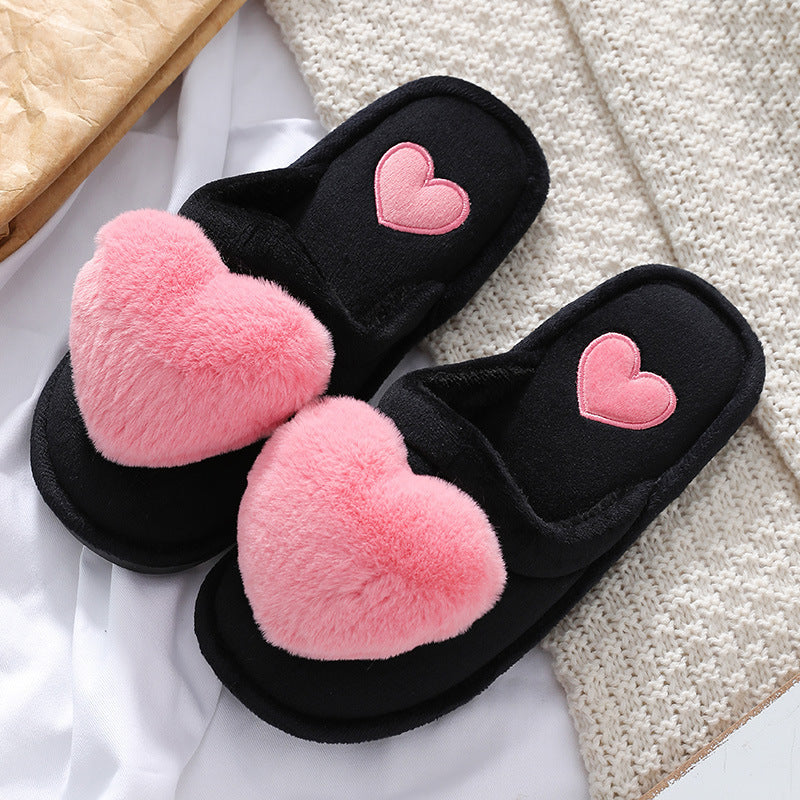 Cute and Cozy Fluffy Winter Slippers – Warm Home Shoes for Valentine’s Day