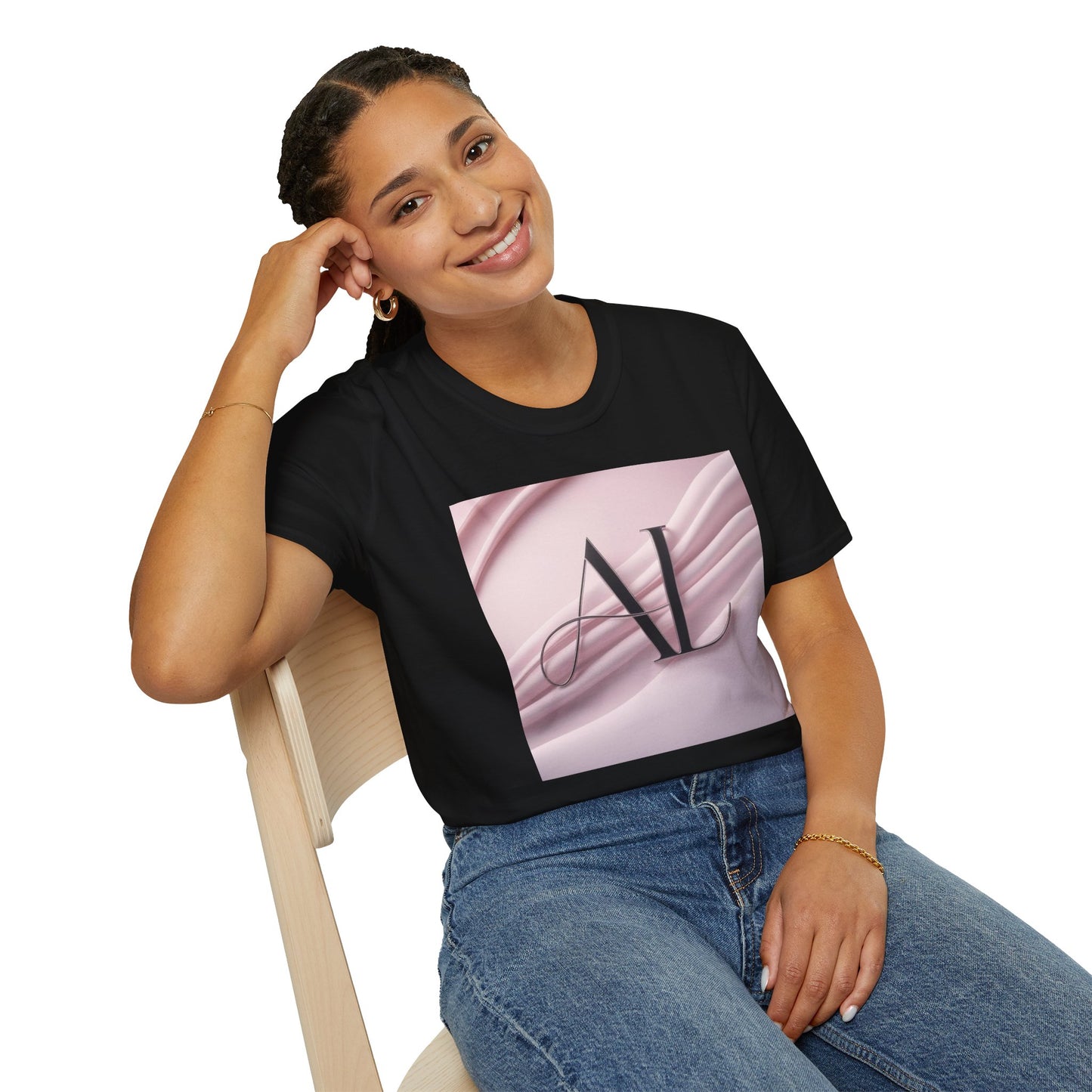 0. Stylish Women’s T-Shirt with AL Design, Perfect for Casual Wear, Gift Giving, Parties, and Daily Activities
