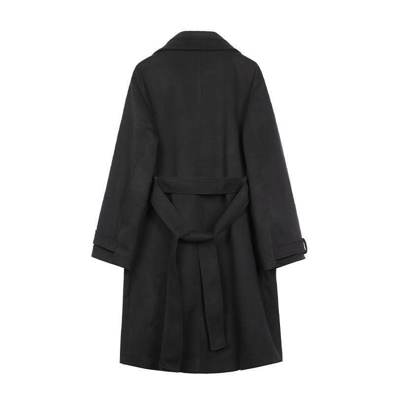 Double Breasted Men's Mid-length Over-the-knee High-grade Trench Coat