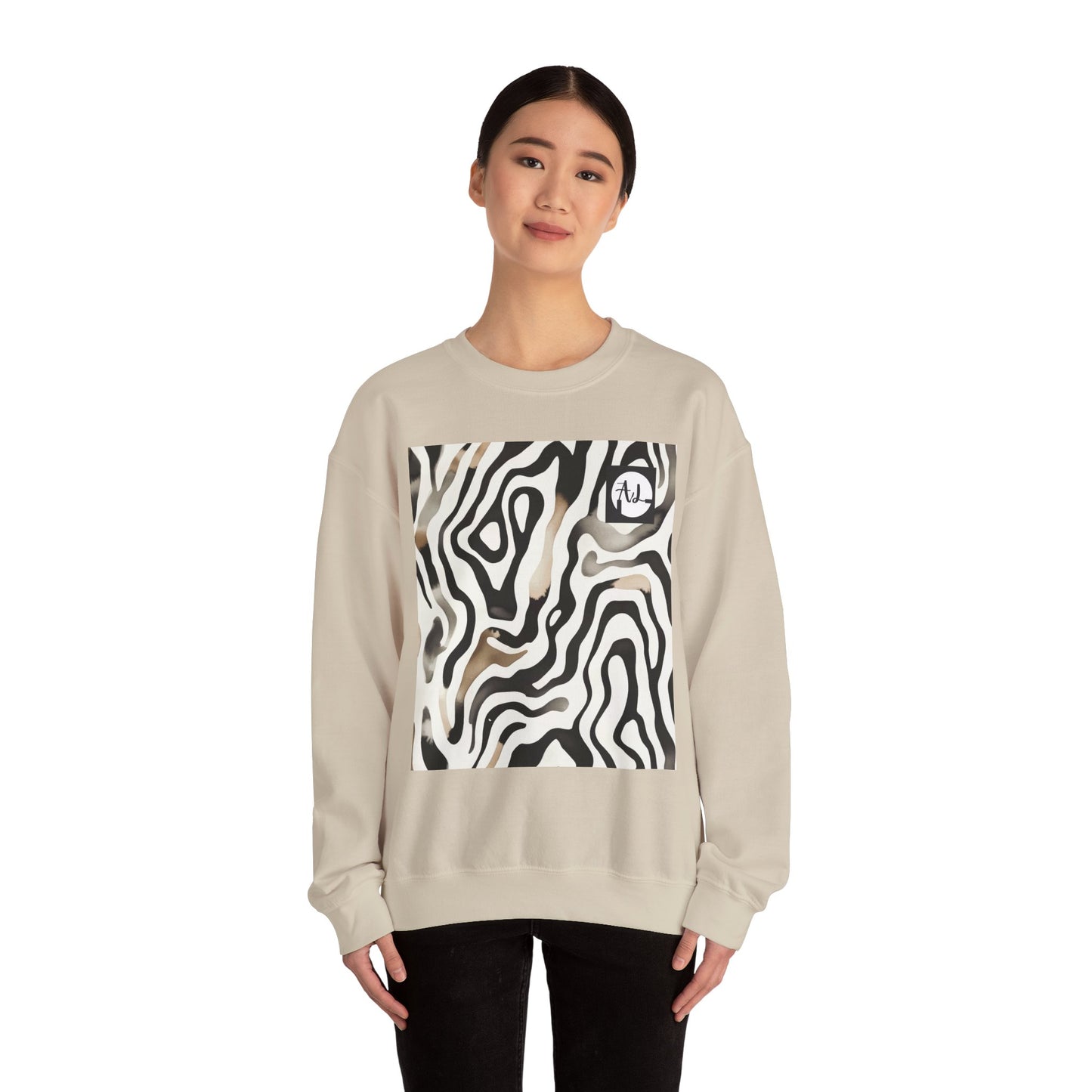 0. Zebra Print Sweatshirt