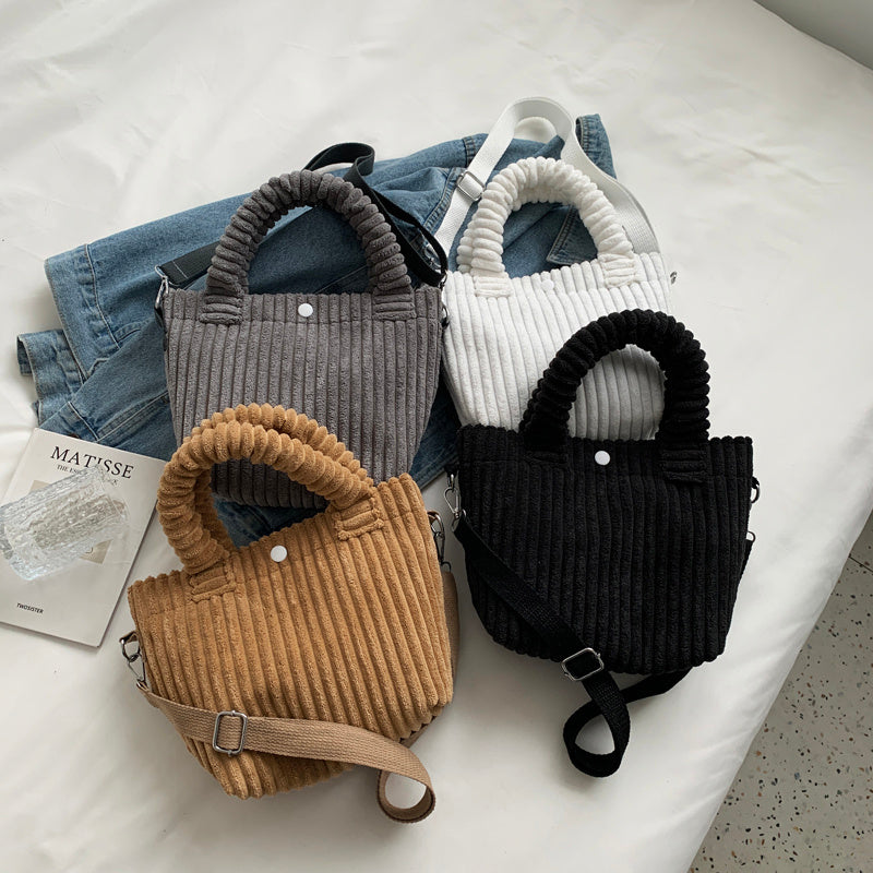 Autumn And Winter Plush Cute Furry Handbag Tote Bag