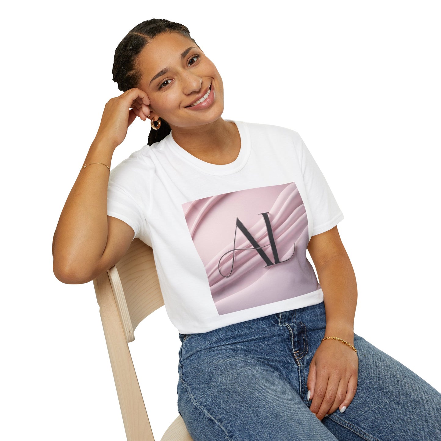 0. Stylish Women’s T-Shirt with AL Design, Perfect for Casual Wear, Gift Giving, Parties, and Daily Activities