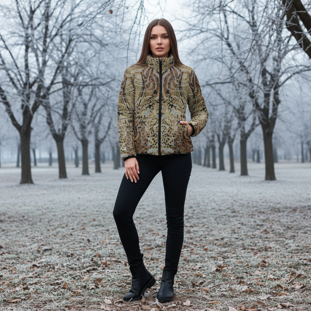 0.0 Women’s Puffer Jacket (AOP)