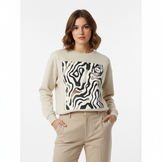 0. Zebra Print Sweatshirt Fall Style fashion