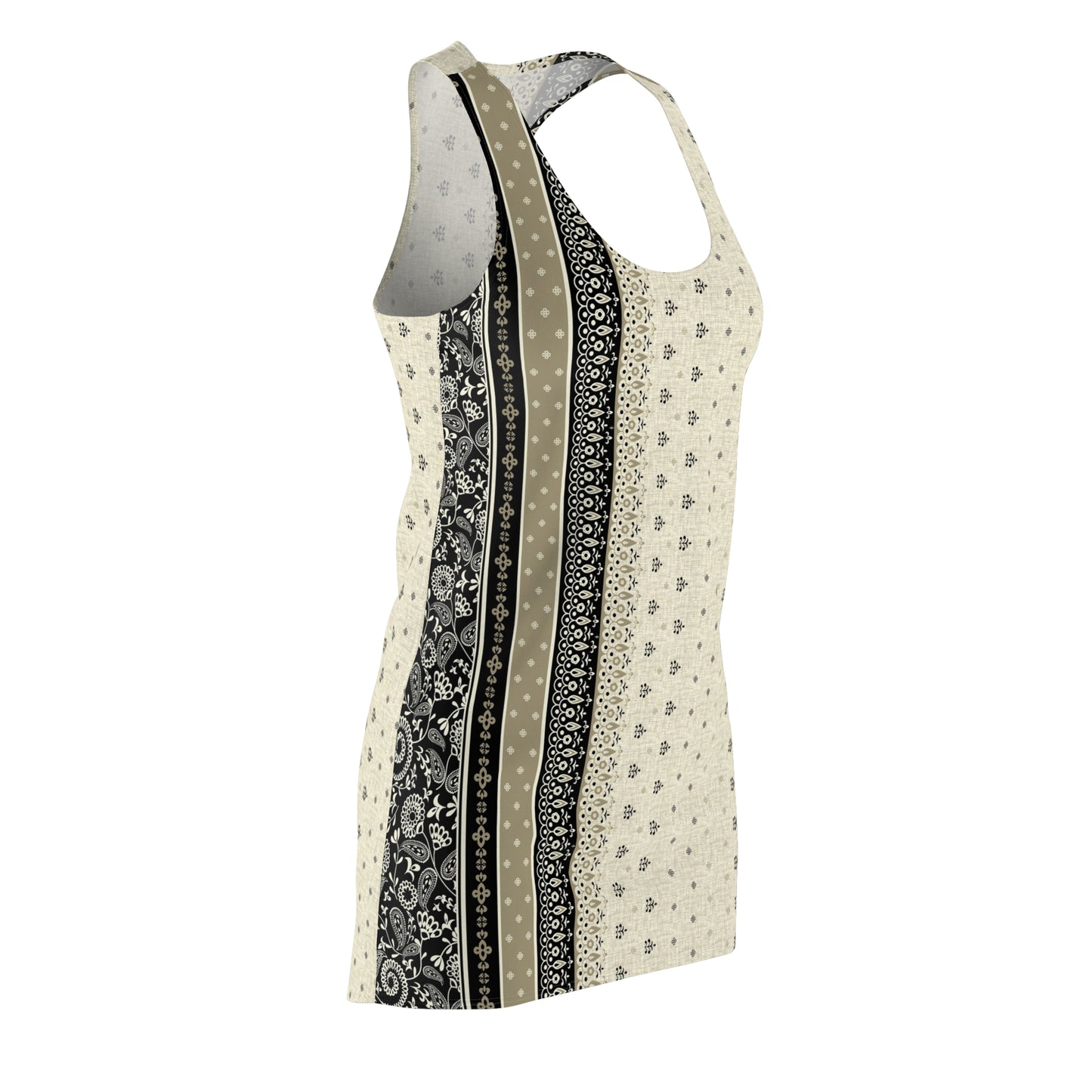 0. Bohemian Racerback Dress, Casual Summer Dress, Beach Cover-Up, Festival Outfit, Vacation Clothing, Everyday Wear