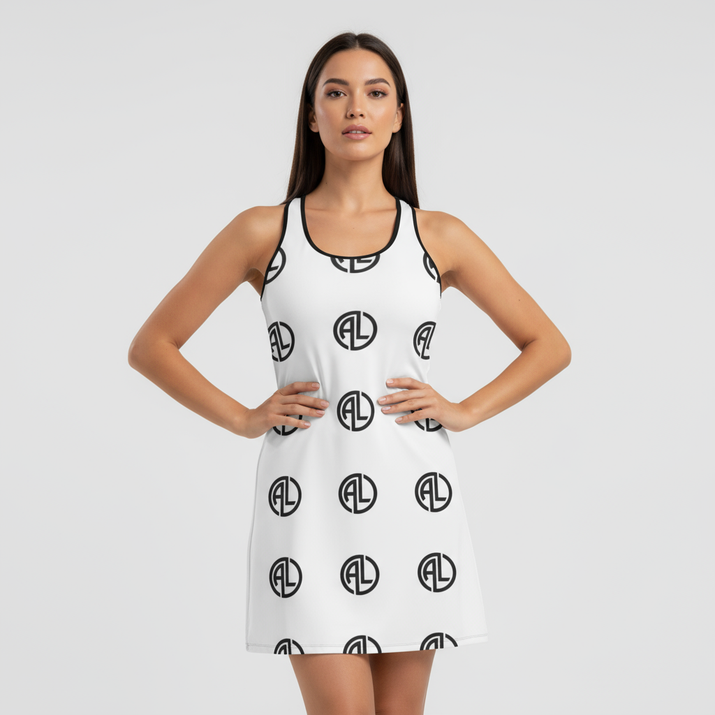 0. Chic Women's Racerback Dress, Stylish Summer Fashion, Casual Wear, Beach Cover-Up, Festival Outfit