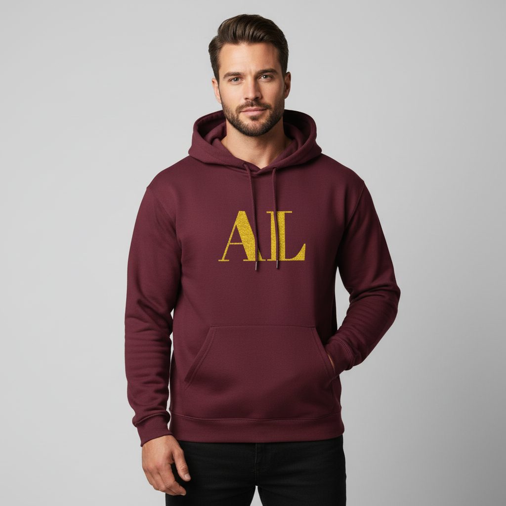 0. Embroidered Logo Men's Hoodie