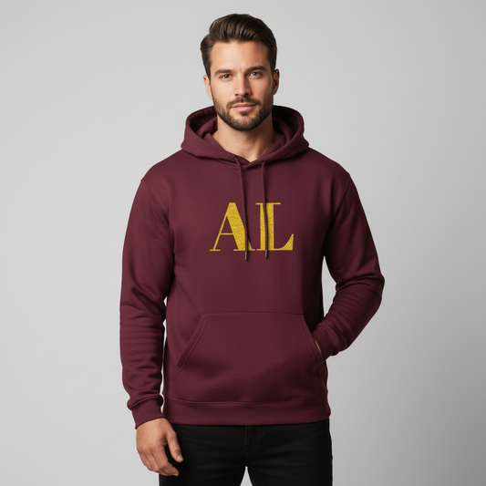 0. Embroidered Logo Men's Hoodie