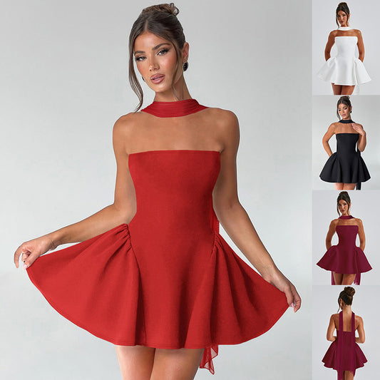 1. Top Dress With Back Zipper Design Ins Fashion Short Dress For Party Clothing Women