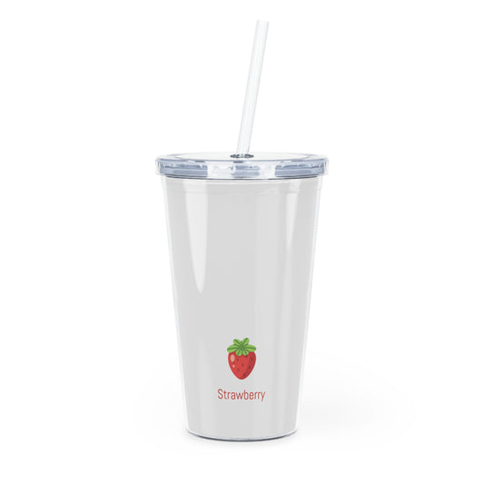 Plastic Tumbler with Straw