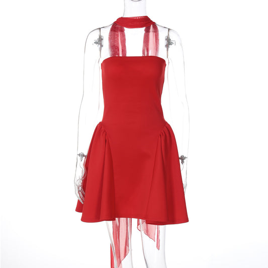 1. Top Dress With Back Zipper Design Ins Fashion Short Dress For Party Clothing Women