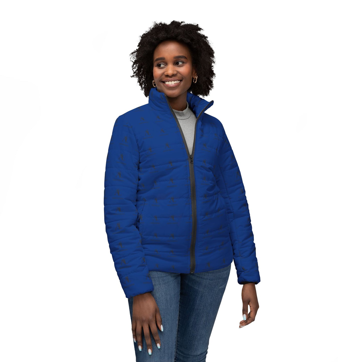 Stylish Women’s All-Over Print Puffer Jacket | Warm & Trendy Outerwear