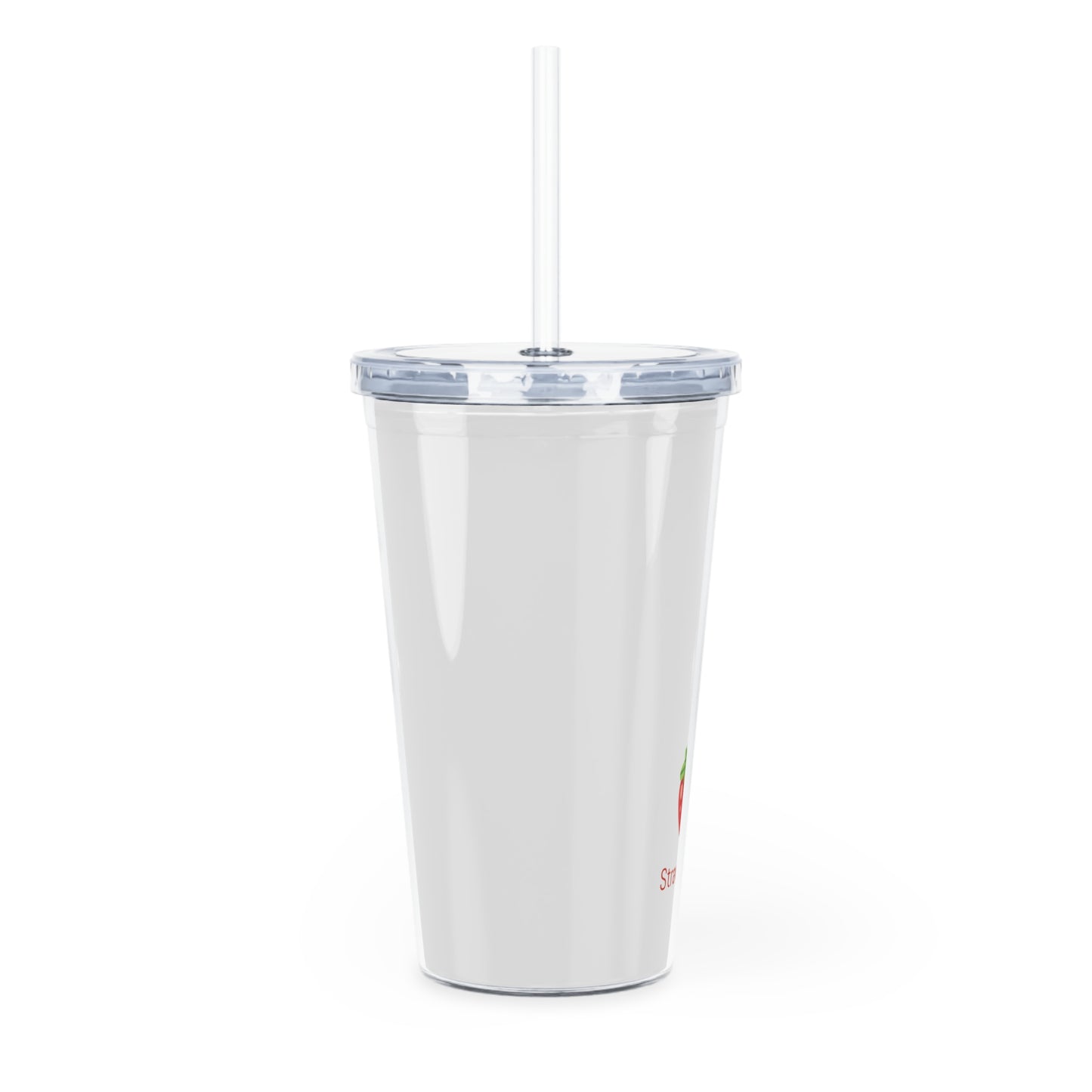 Plastic Tumbler with Straw