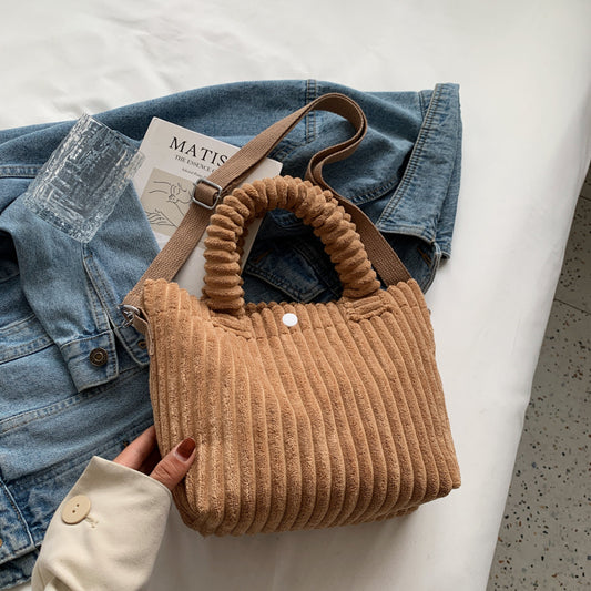 Autumn And Winter Plush Cute Furry Handbag Tote Bag