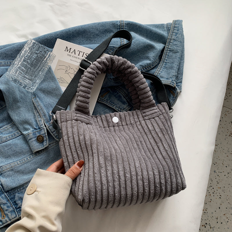 Autumn And Winter Plush Cute Furry Handbag Tote Bag
