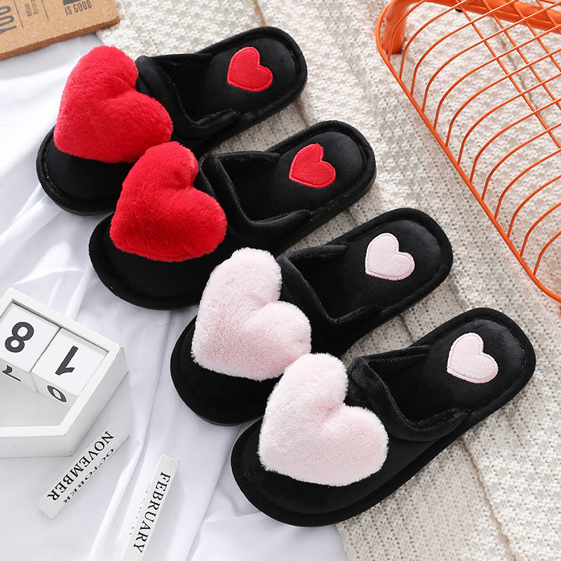 Cute and Cozy Fluffy Winter Slippers – Warm Home Shoes for Valentine’s Day