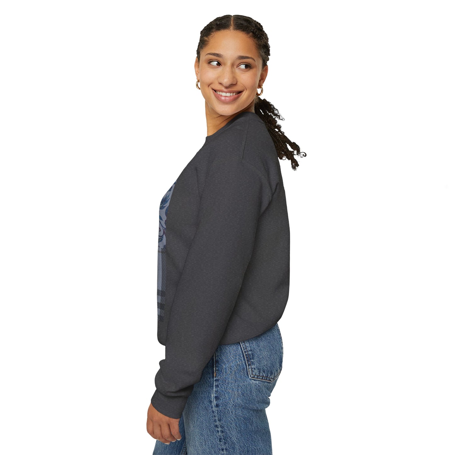 0. Cozy Patchwork Sweatshirt - Casual Fall Fashion