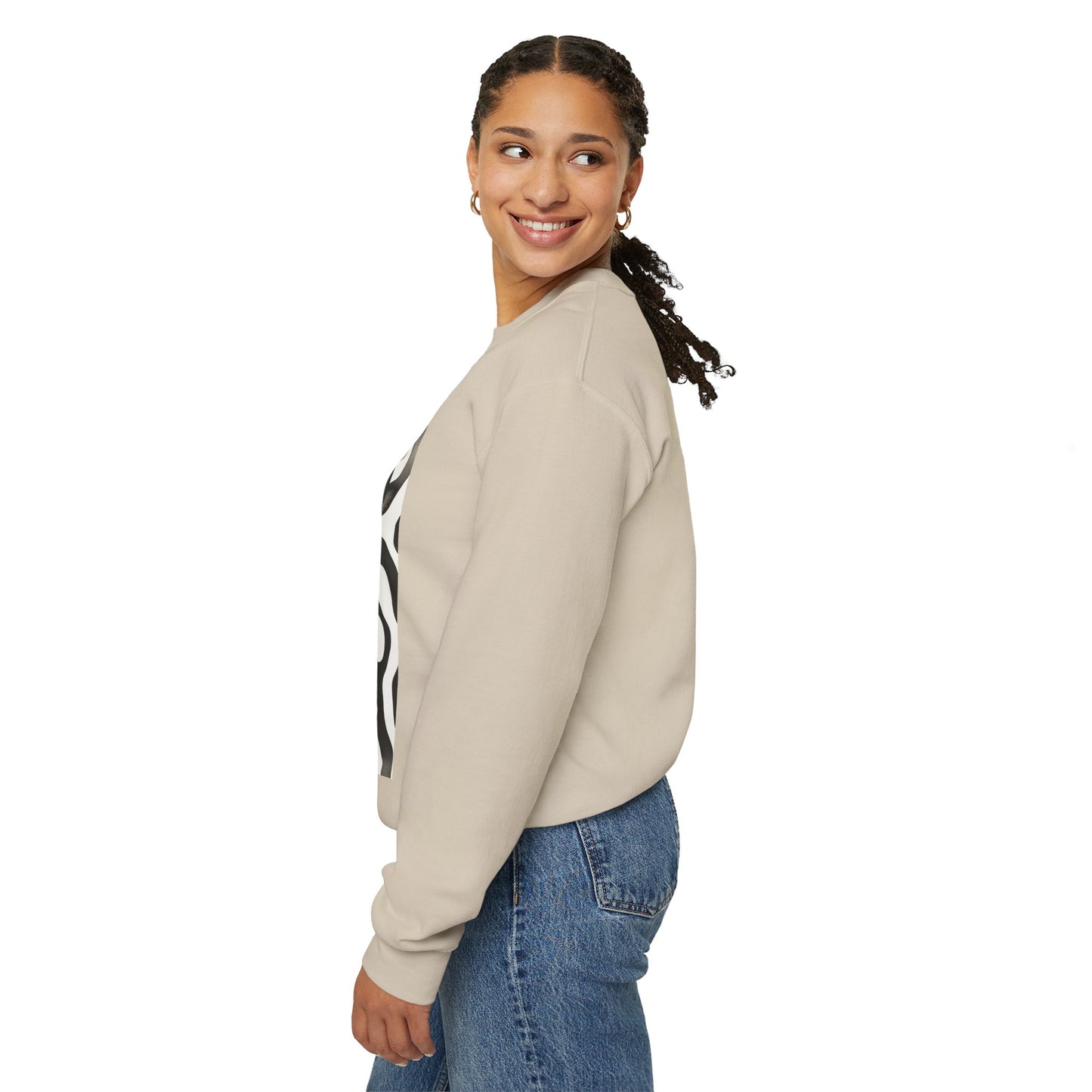 0. Zebra Print Sweatshirt