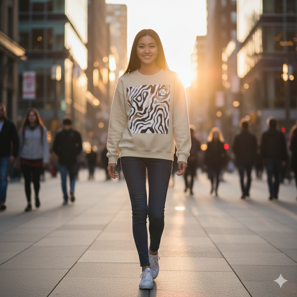 0. Zebra Print Sweatshirt Fall Style fashion