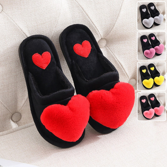 Cute and Cozy Fluffy Winter Slippers – Warm Home Shoes for Valentine’s Day